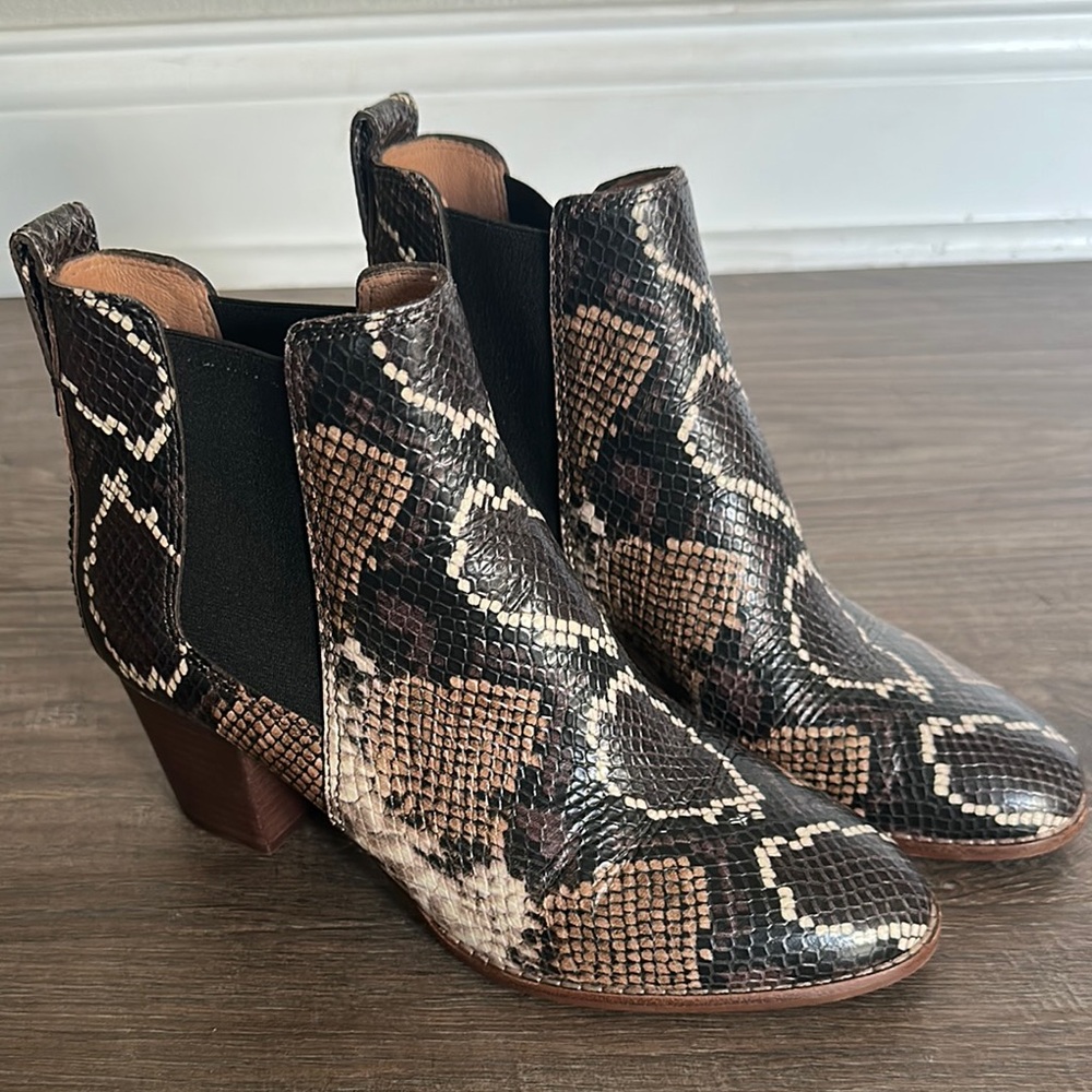 Madewell Snakeskin Ankle Boots